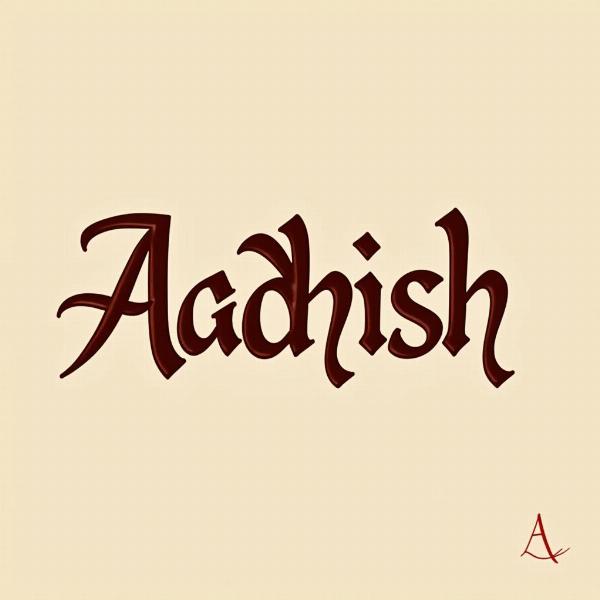 Aadhish Name Meaning Calligraphy