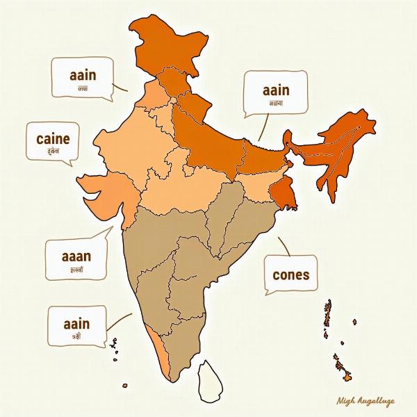 Aain meaning in Hindi - dialect