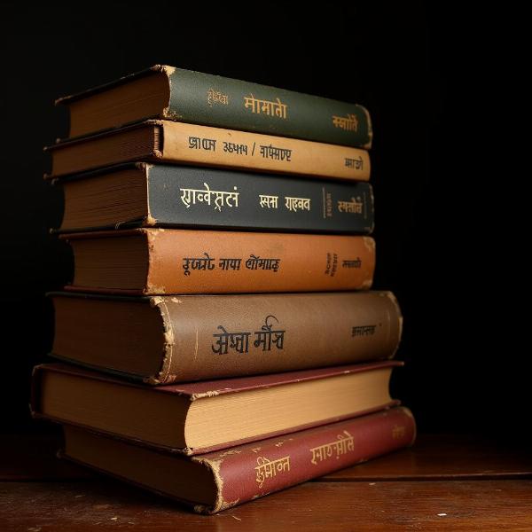 Books of Hindi literature showcasing 'afsane' genre