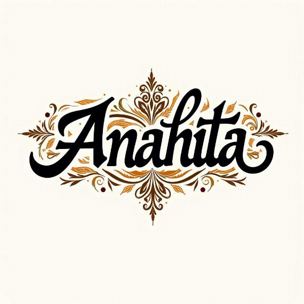 Anahita Name in Modern Calligraphy