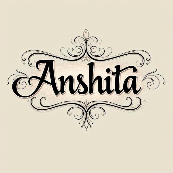 Anshita Name Meaning Calligraphy