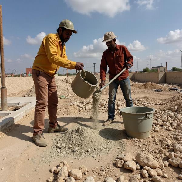 Image showing the use of sand in construction