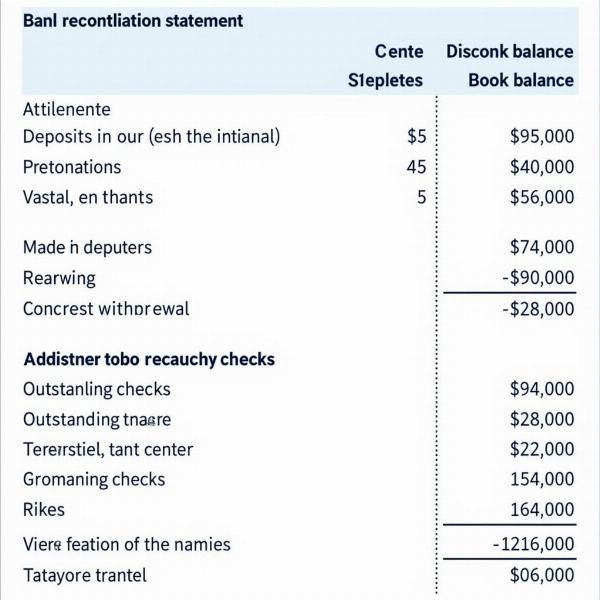 Bank Reconciliation Statement Example