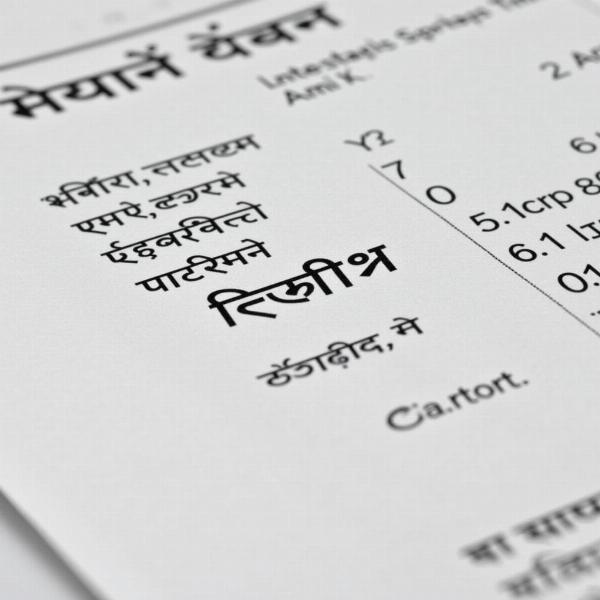 Bank statement in Hindi showing debit transaction