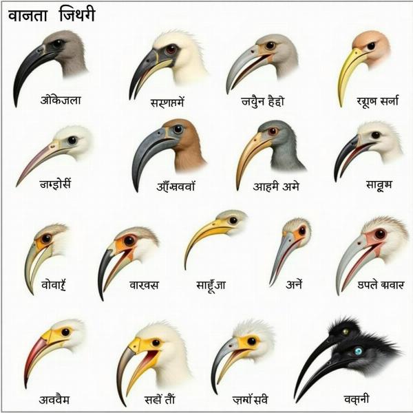 Bird Beak Adaptations in Hindi Context