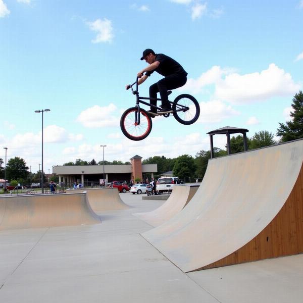 BMX Rider on Vert Ramp