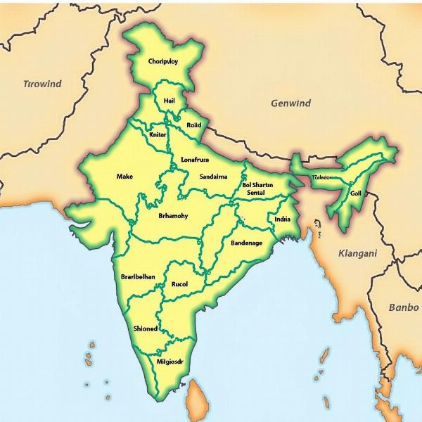 Map of Braj Region in India