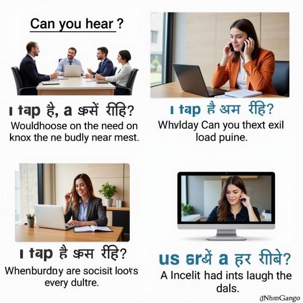 Different Scenarios for Asking "Can You Hear Me?" in Hindi