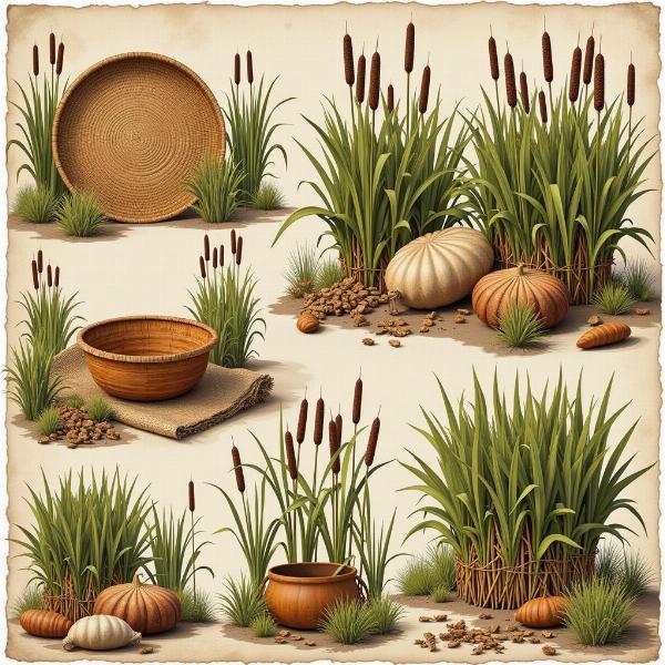 Various uses of cattail in traditional Indian culture