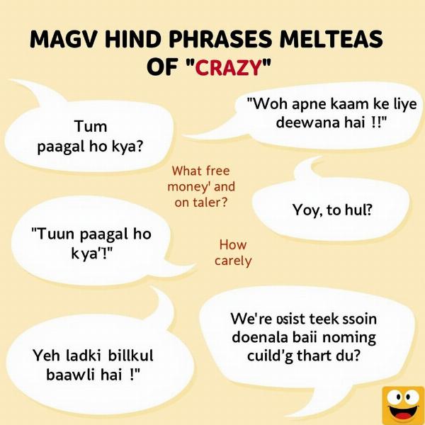 Common Phrases Using "Crazy" in Hindi