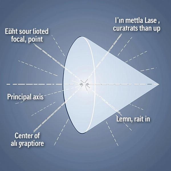 Diagram of a convex lens