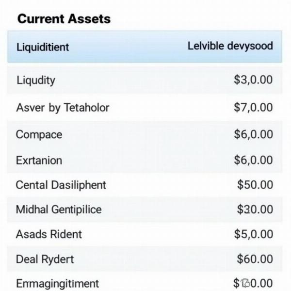 Current Assets on a Balance Sheet