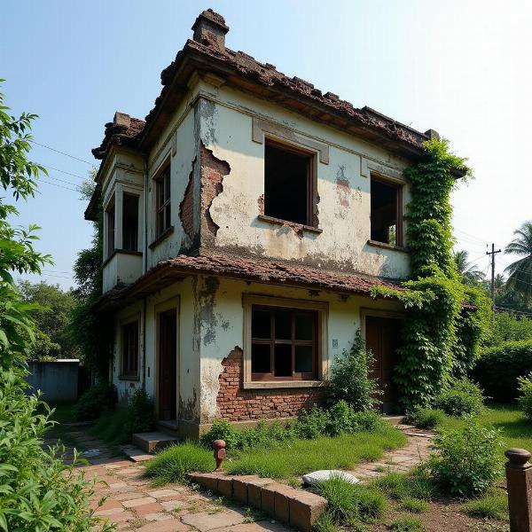 Old, dilapidated building in India