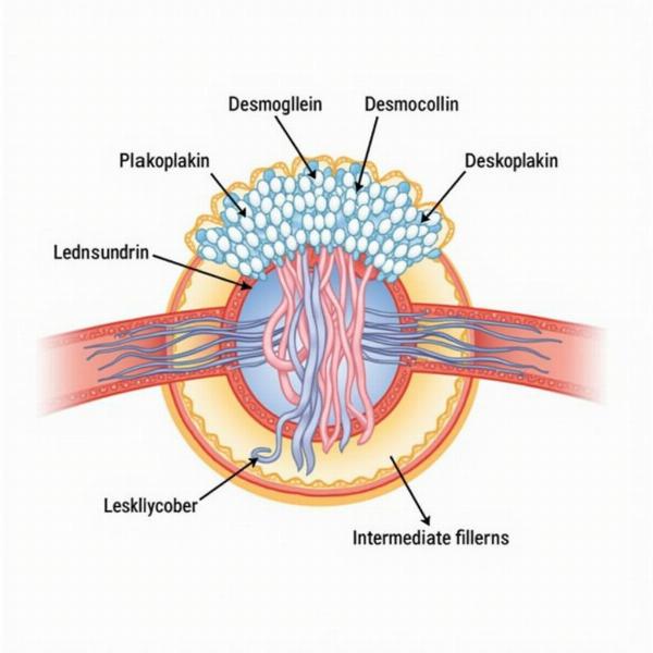 Diagram of Desmosome Structure