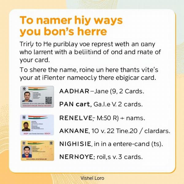 Different Name Variations on Indian ID Cards