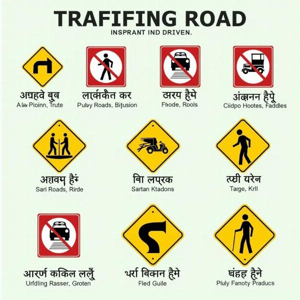 Indian Road Signs with Hindi Translations