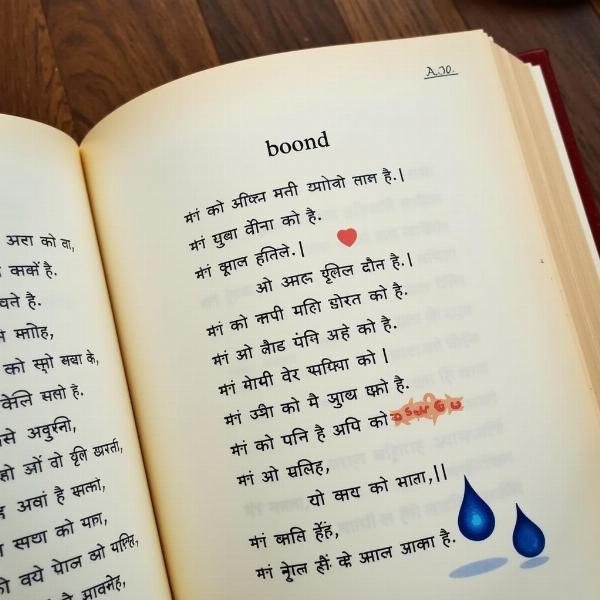 Droplets in Hindi Literature