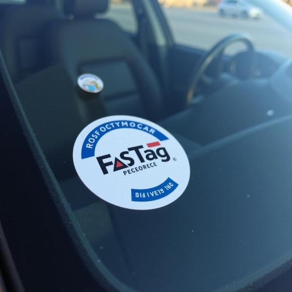 FASTag on Car Windshield