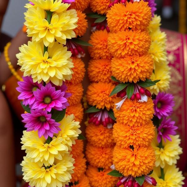 A fragrant flower garland