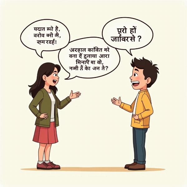 Two people conversing fluently in Hindi