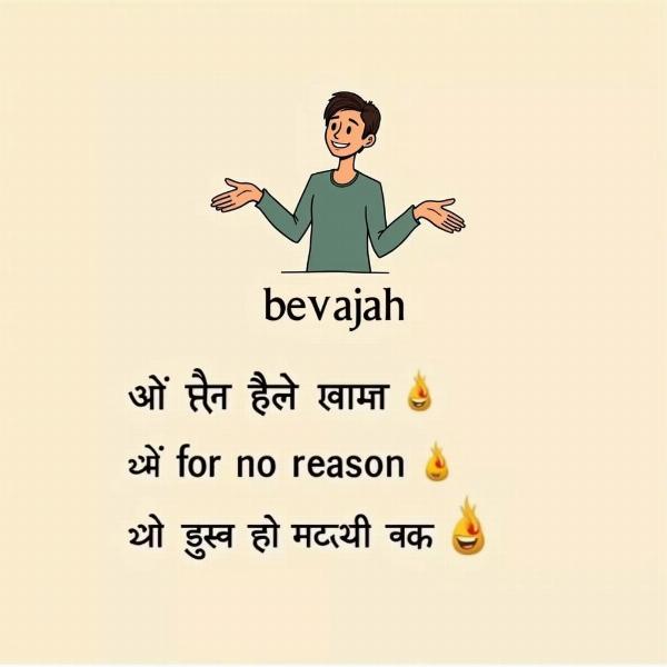 Bevajah meaning in Hindi