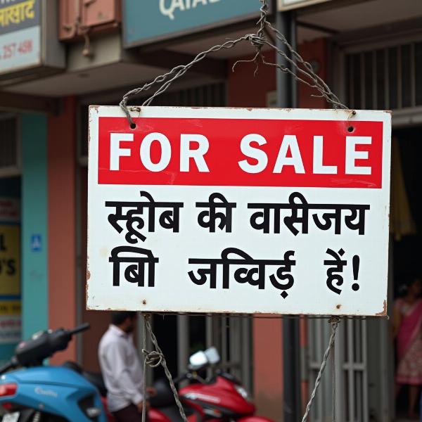 For Sale Sign in India