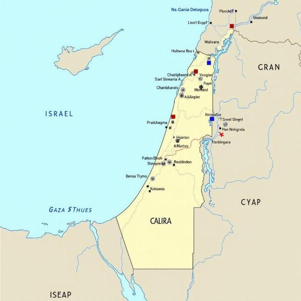 Gaza Strip Location on a Map