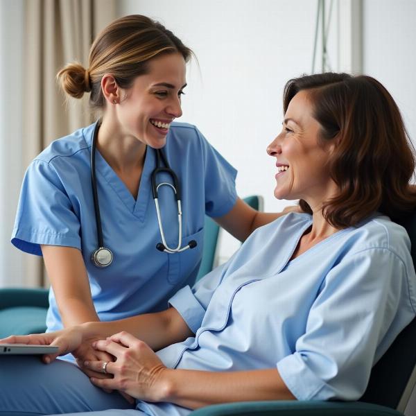 General Duty Assistant Interacting with a Patient