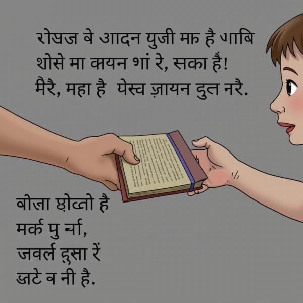 Giving a Book in Hindi