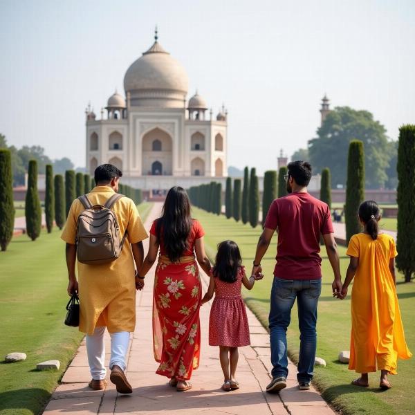 Indian family on a summer vacation trip