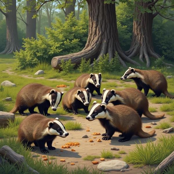 Group of Badgers (Jhund) in Hindi