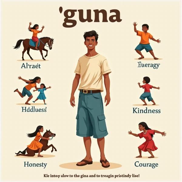 Meaning of Guna in Hindi