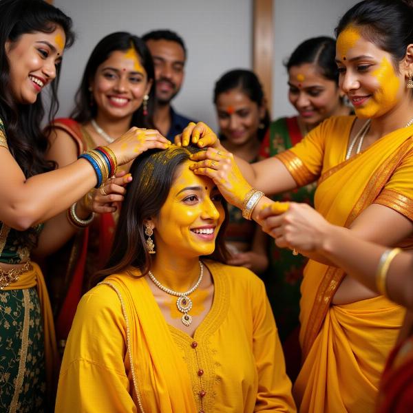 Haldi Ceremony Indian Bride