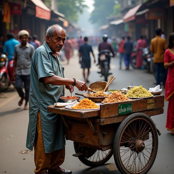 Hand Cart Street Vendor in India