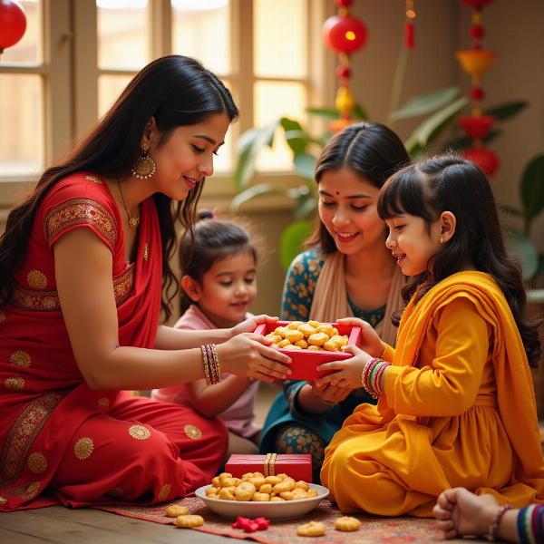 Indian Family Celebrating Happy New Year