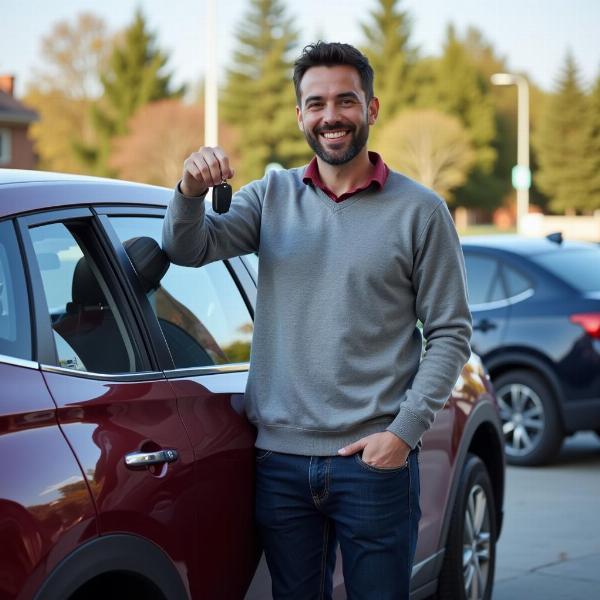 He got a new car - Hindi translation