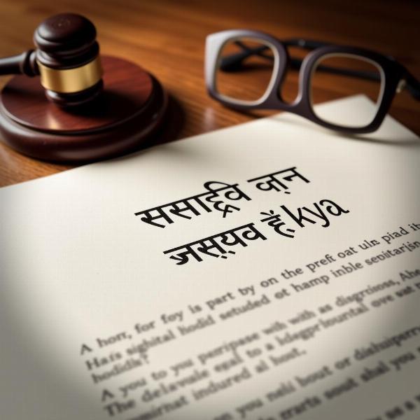 Hindi Meaning of Assisted in Legal Documents