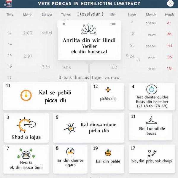 Various Calendar Expressions in Hindi