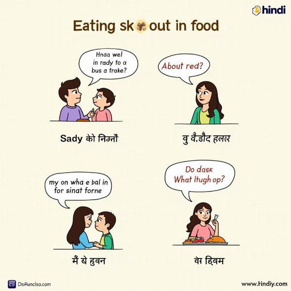 Hindi conversation related to eating