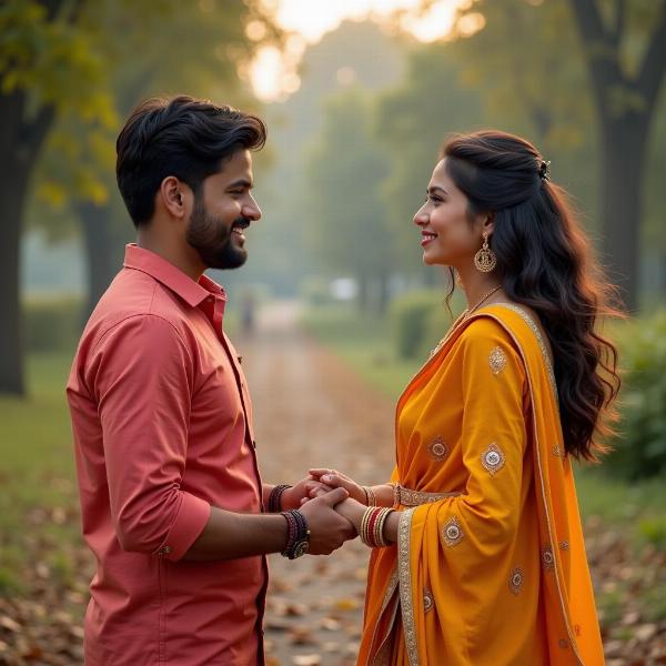 Happy Couple in India