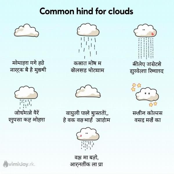 Hindi Idioms Related to Clouds