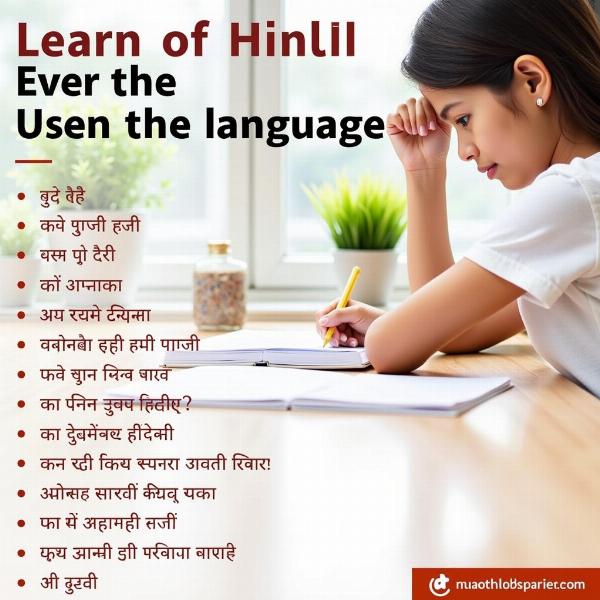 Person learning Hindi