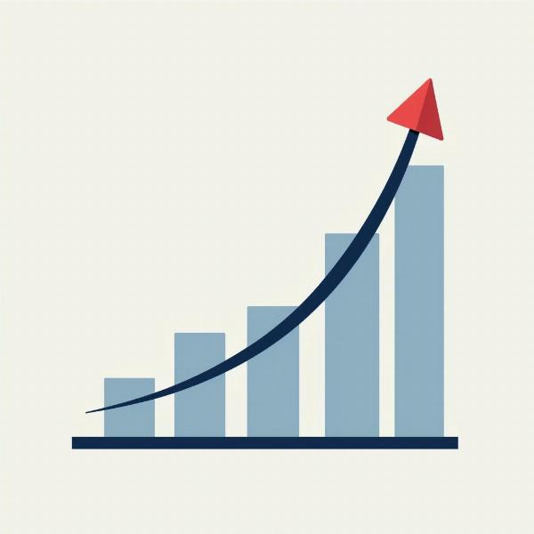 Business Graph Showing Upward Momentum