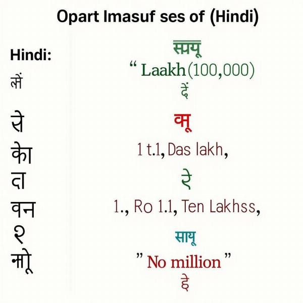 Hindi Numerals Chart