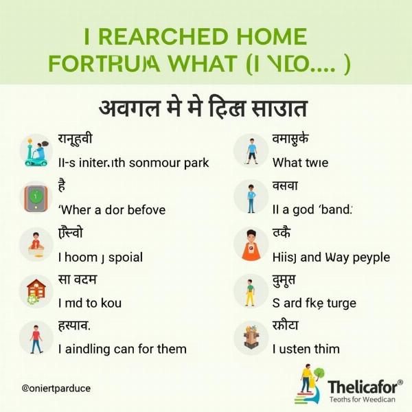 Hindi Phrases for Reaching Home