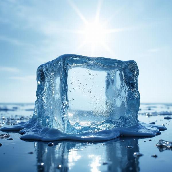 Ice melting in the sun