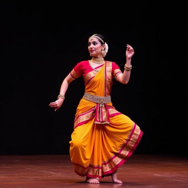 Indian Classical Dancer Expressing Herself