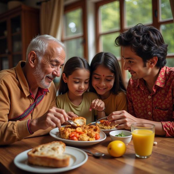 Indian Family Expressing Love