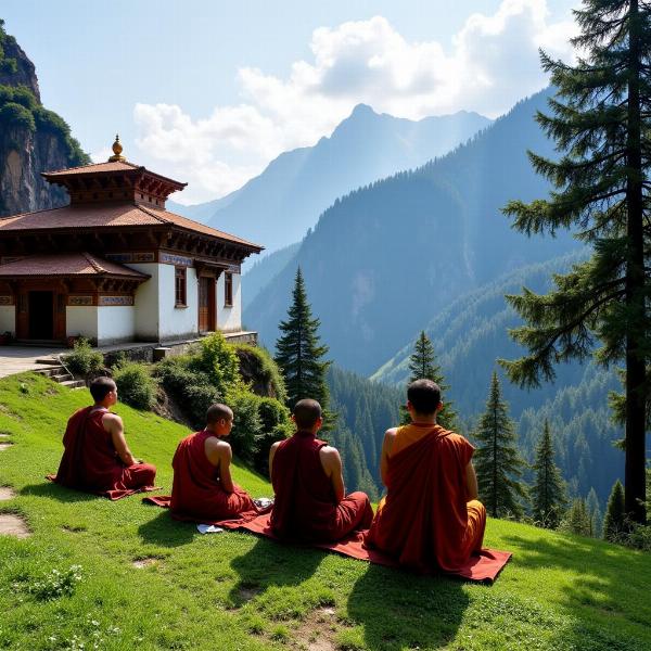 Indian Monastery Serenity