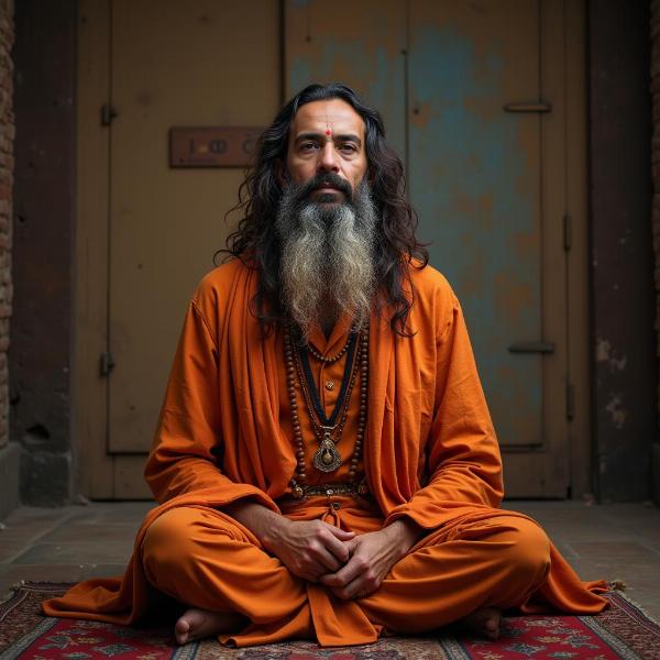 Indian Sadhu Meditating